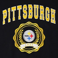 Sweat à capuche Tommy Hilfiger Pittsburgh Steelers Becca pour femme avec épaules tombantes noires