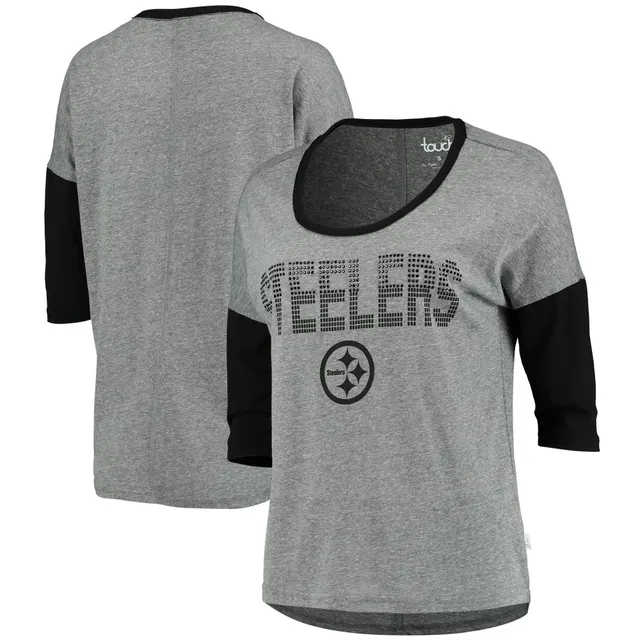 New Orleans Saints Touch Women's Extra Point Half-Sleeve T-Shirt -  Heathered Gray/Black