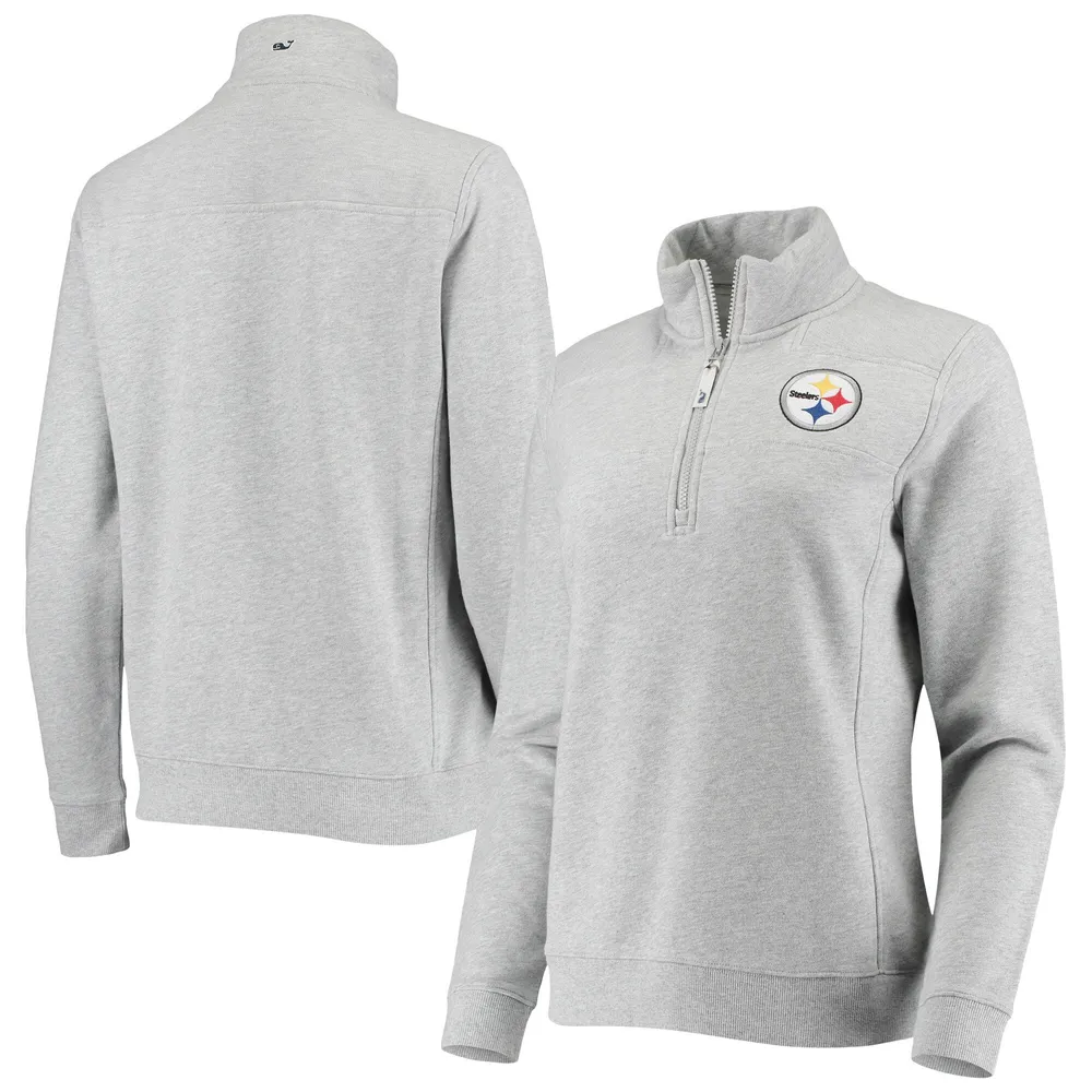 Lids Pittsburgh Steelers Vineyard Vines Women's Shep Shirt Quarter-Zip  Sweatshirt - Heather Gray