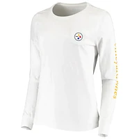 Women's Vineyard Vines White Pittsburgh Steelers Helmet Long Sleeve T-Shirt