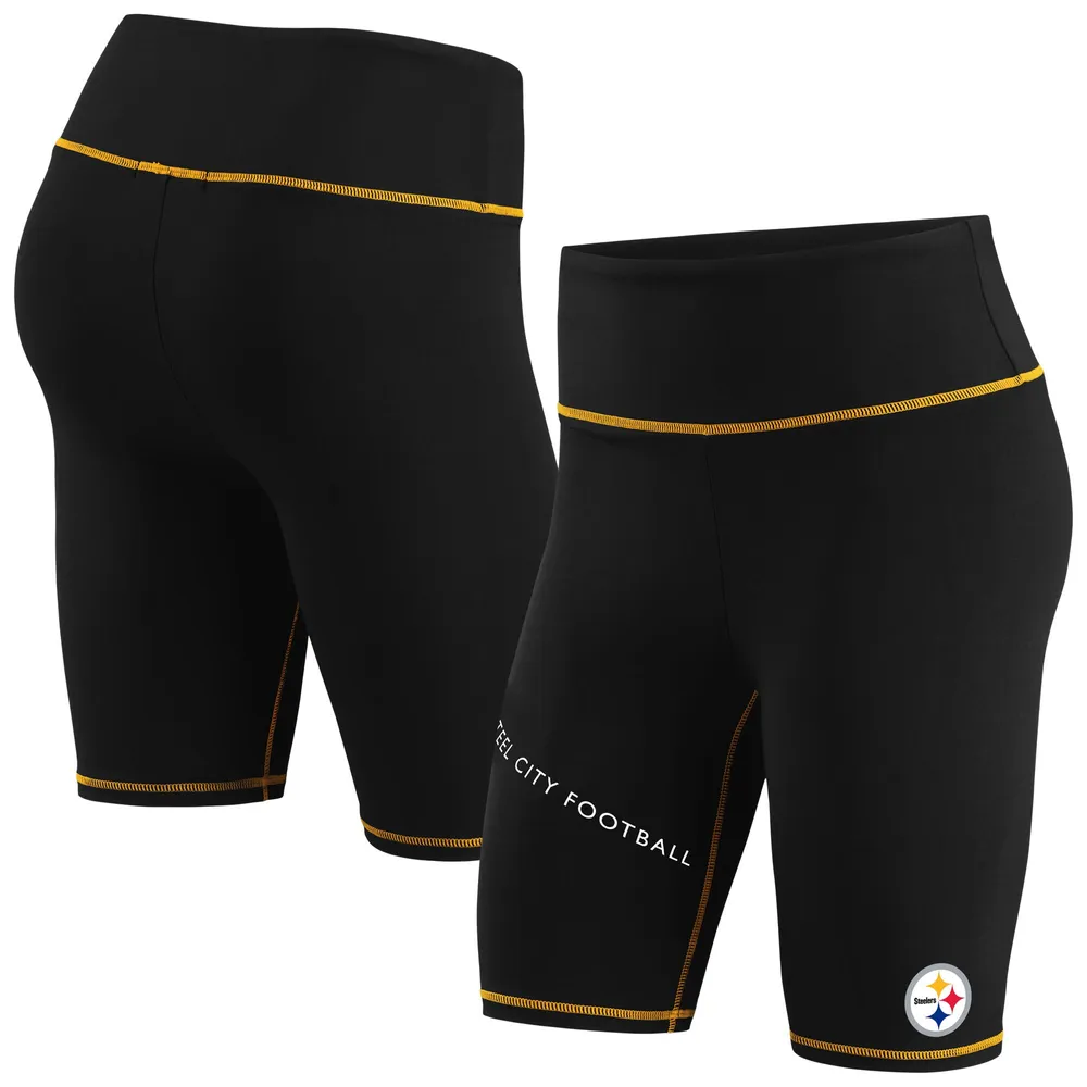 Lids Pittsburgh Steelers WEAR by Erin Andrews Women's Bike Shorts - Black