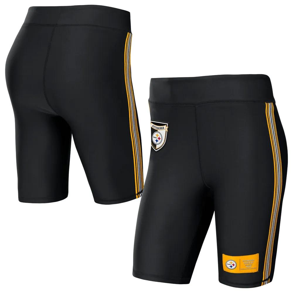 Lids Pittsburgh Steelers WEAR by Erin Andrews Women's Biker Shorts - Black