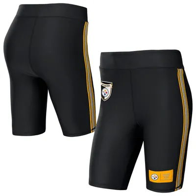 Pittsburgh Steelers WEAR by Erin Andrews Women's Biker Shorts - Black