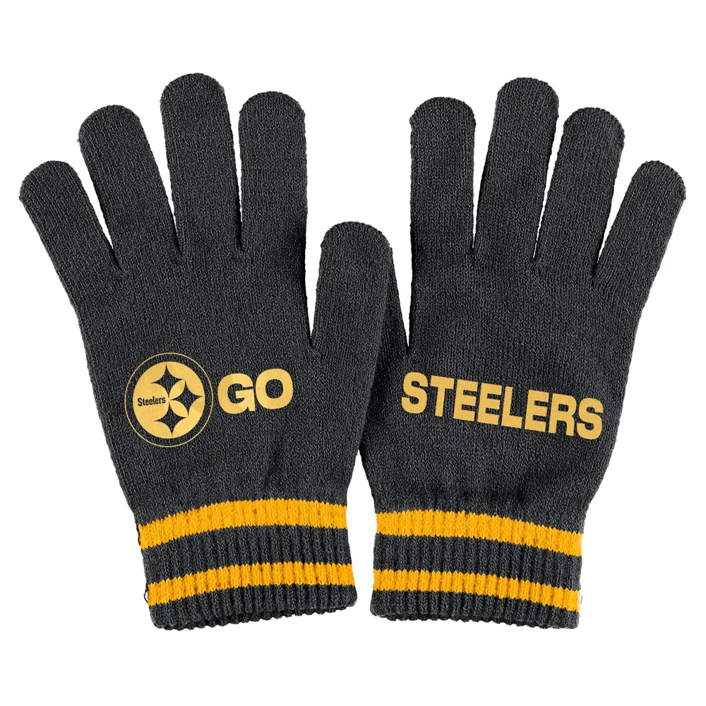 Women's WEAR by Erin Andrews Black Pittsburgh Steelers Yarn Dye