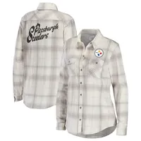 Lids Seattle Seahawks WEAR by Erin Andrews Women's Plaid Button-Up