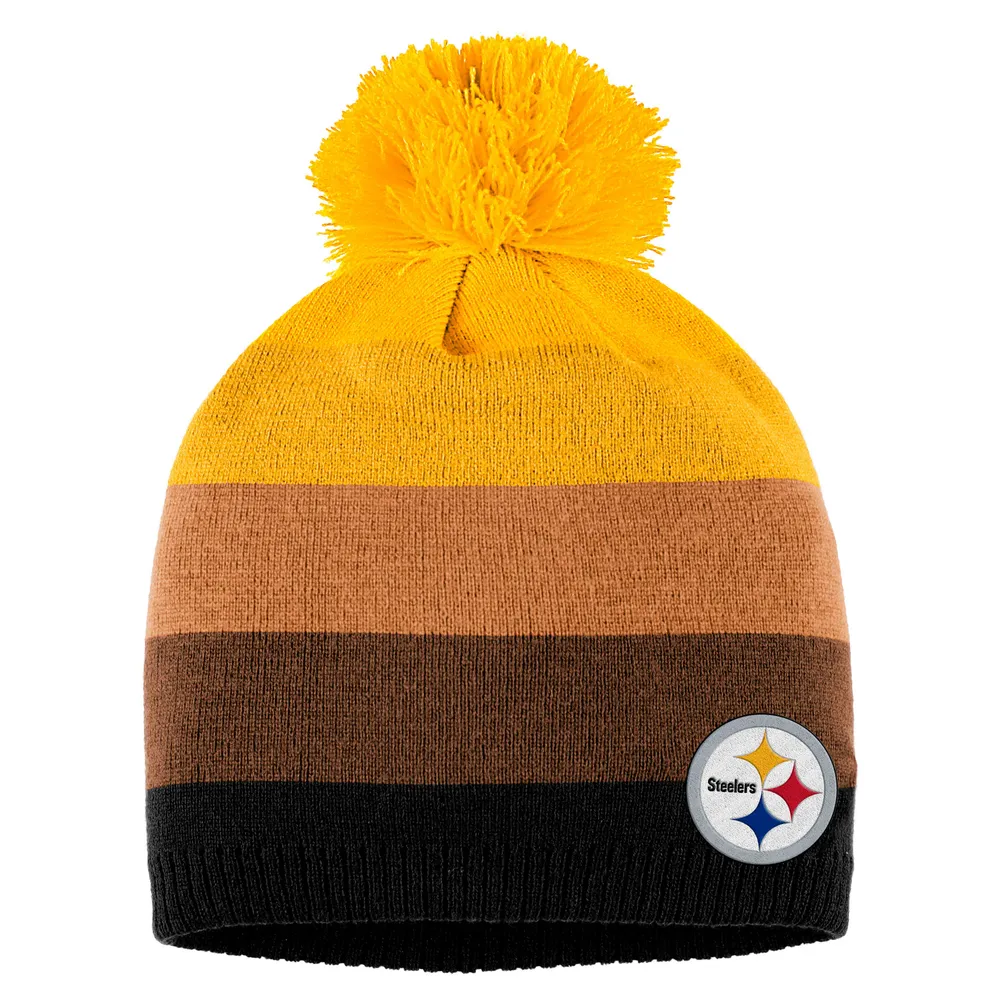 Women's WEAR by Erin Andrews Gold Pittsburgh Steelers Ombre Pom Knit Hat and Scarf Set