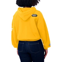 Women's WEAR by Erin Andrews Gold Pittsburgh Steelers Plus Patch Quarter-Zip Hoodie