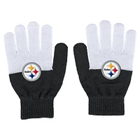 Gants à blocs de couleurs WEAR by Erin Andrews pour femmes des Steelers de Pittsburgh