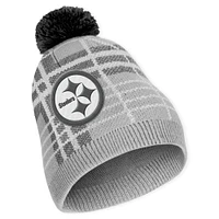 Women's WEAR by Erin Andrews Pittsburgh Steelers Plaid Knit Hat with Pom & Scarf Set