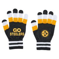 Women's Wear by Erin Andrews Pittsburgh Steelers Striped Scarf & Gloves Set