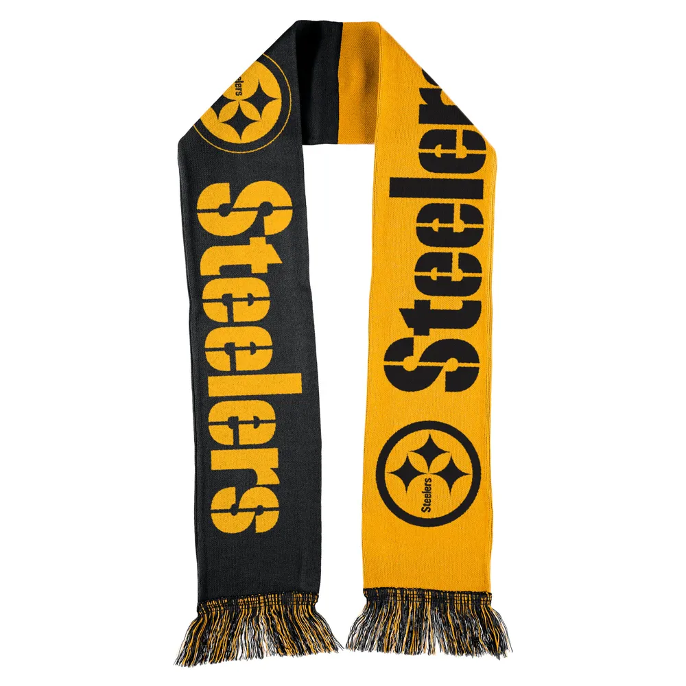 Women's Pittsburgh Steelers WEAR by Erin Andrews Striped Scarf & Gloves Set