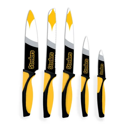 Pittsburgh Steelers Woodrow 5-Piece Stainless Steel Cutlery Knife Set