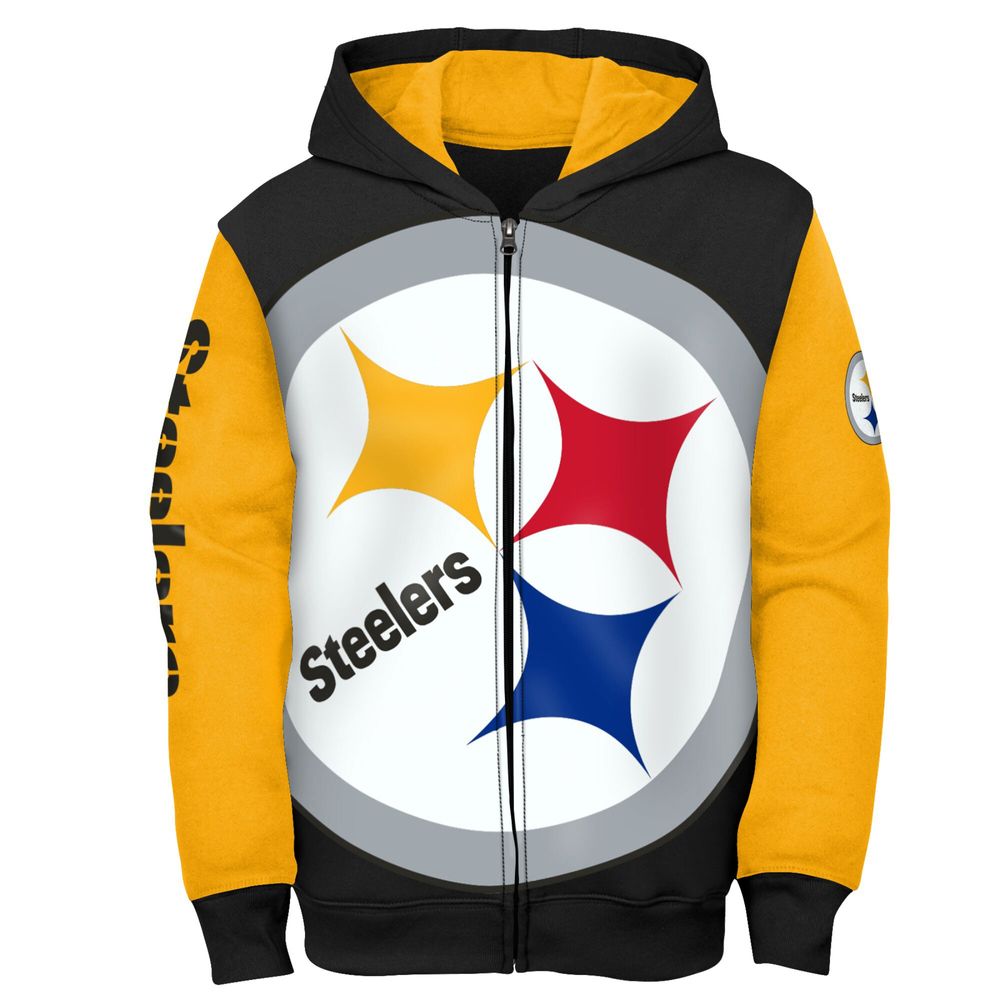 Outerstuff Youth Black/Gold Pittsburgh Steelers Poster Board Full