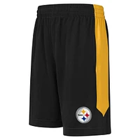 Short tendance noir pour jeunes des Pittsburgh Steelers