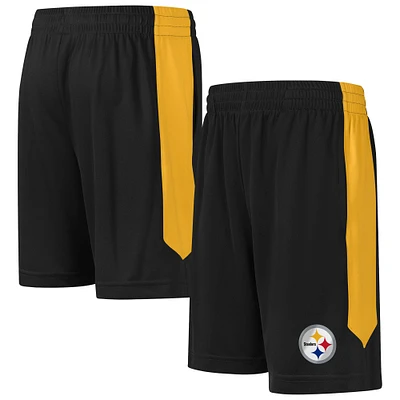 Short tendance noir pour jeunes des Pittsburgh Steelers