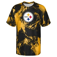 T-shirt noir Pittsburgh Steelers The Mix pour jeune