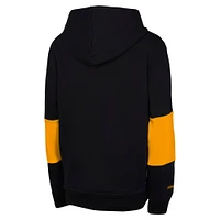 Sweat à capuche rétro en polaire noir pour jeunes des Pittsburgh Steelers