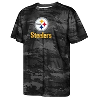 T-shirt noir pour jeunes des Steelers de Pittsburgh