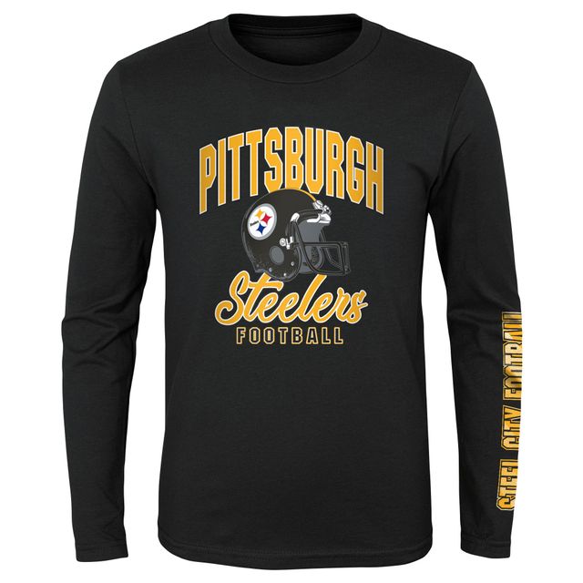 Jour du match des Pittsburgh Steelers or/noir pour jeunes - Ensemble combiné de t-shirts