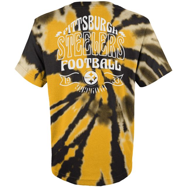 Outerstuff Youth Gold/Black Pittsburgh Steelers Pennant Tie-Dye