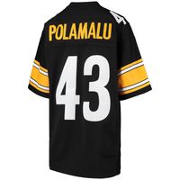 Youth Mitchell & Ness Troy Polamalu Black Pittsburgh Steelers 2005 Gridiron Classics Retired Player Legacy Jersey