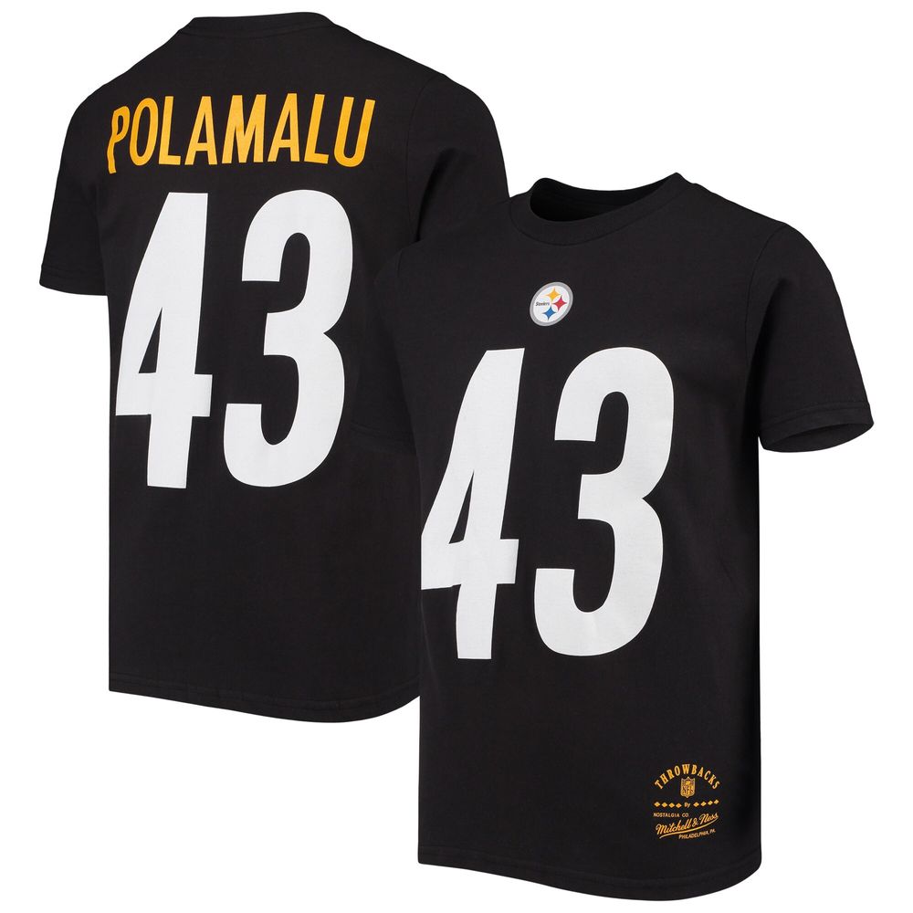 TROY POLAMALU 43 Pittsburgh Steelers Vintage Football Jersey 