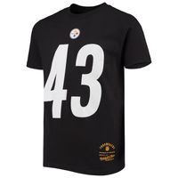 Mitchell & Ness Youth Mitchell & Ness Troy Polamalu Black Pittsburgh  Steelers Retired Retro Player Name & Number T-Shirt