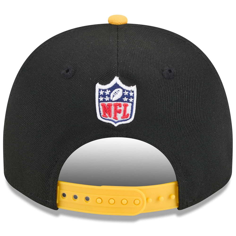 Youth New Era  Black/Gold Pittsburgh Steelers 2025 NFL Draft A-Frame 9FIFTY Snapback Hat