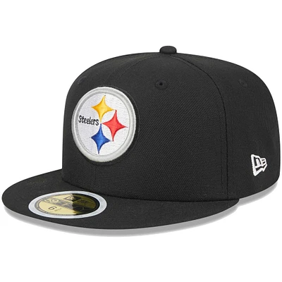 Youth New Era Black Pittsburgh Steelers  Main 59FIFTY Fitted Hat