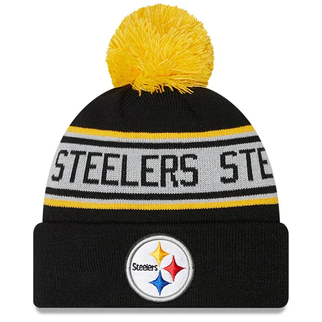 Lids Pittsburgh Steelers New Era Youth Repeat Cuffed Knit Hat with Pom -  Black