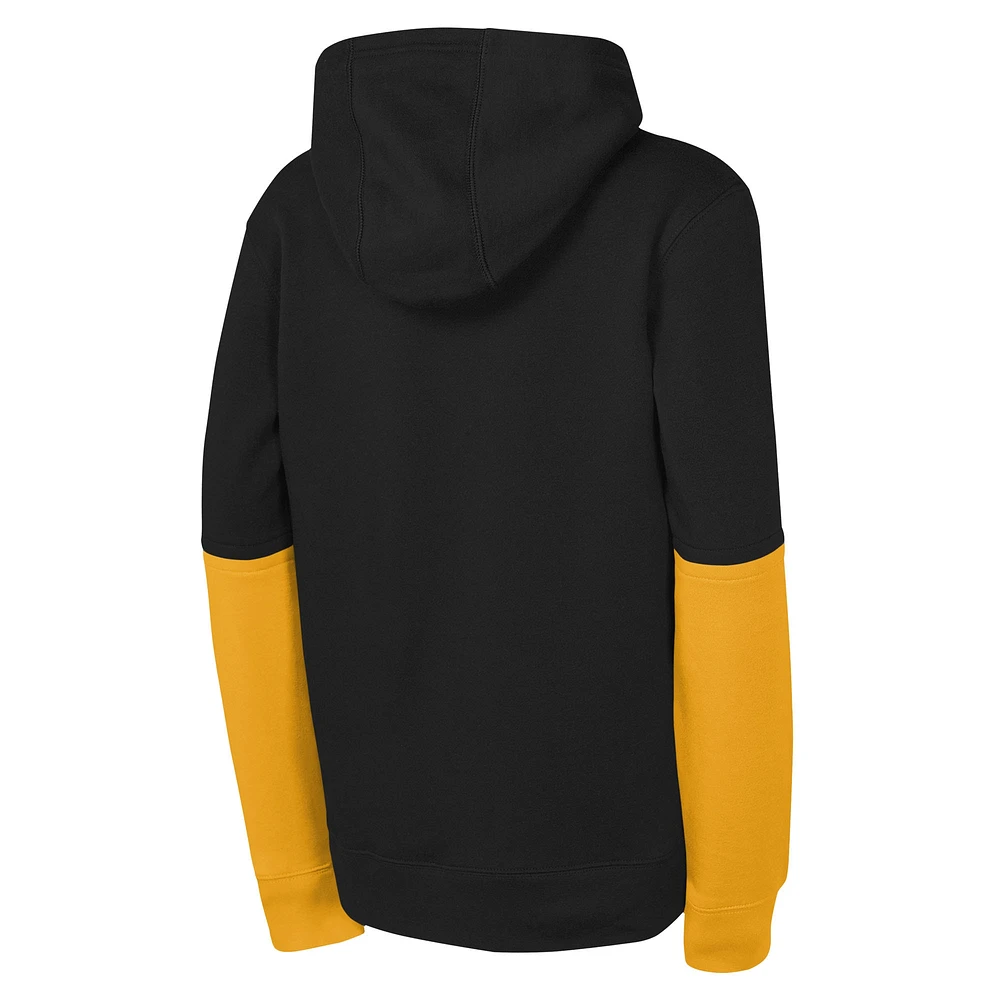 Sweat à capuche Nike noir Pittsburgh Steelers Club pour jeunes