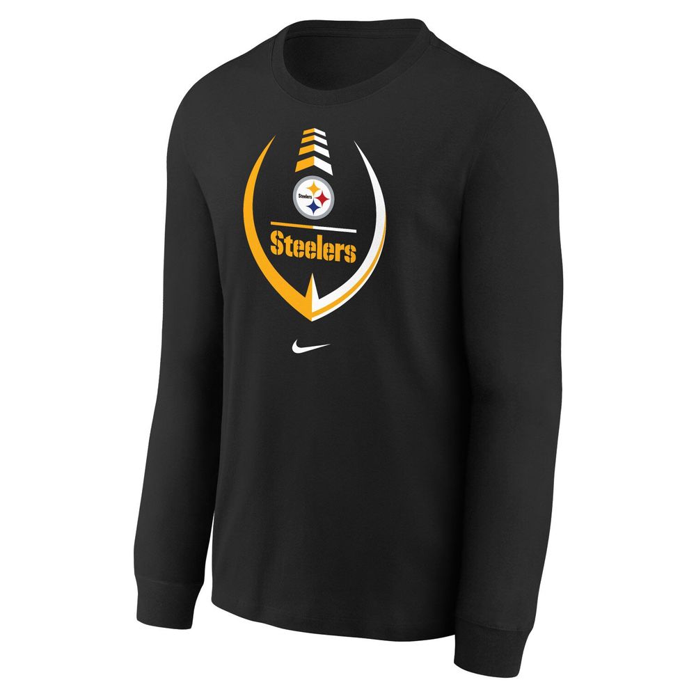 Pittsburgh Steelers Youth Black Long Sleeve Shirt