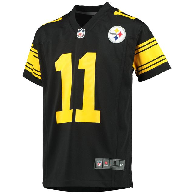 Maillot de jeu joueur alternatif des Pittsburgh Steelers Nike Chase Claypool noir pour jeune