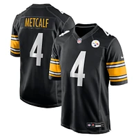 Maillot de match Nike DK Metcalf noir pour jeune des Pittsburgh Steelers