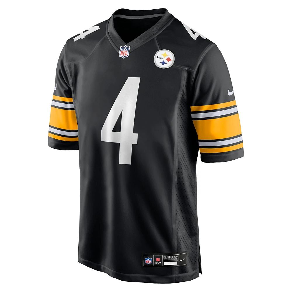 Maillot de match Nike DK Metcalf noir pour jeune des Pittsburgh Steelers