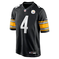 Maillot de match Nike DK Metcalf noir pour jeune des Pittsburgh Steelers
