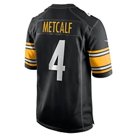 Maillot de match Nike DK Metcalf noir pour jeune des Pittsburgh Steelers