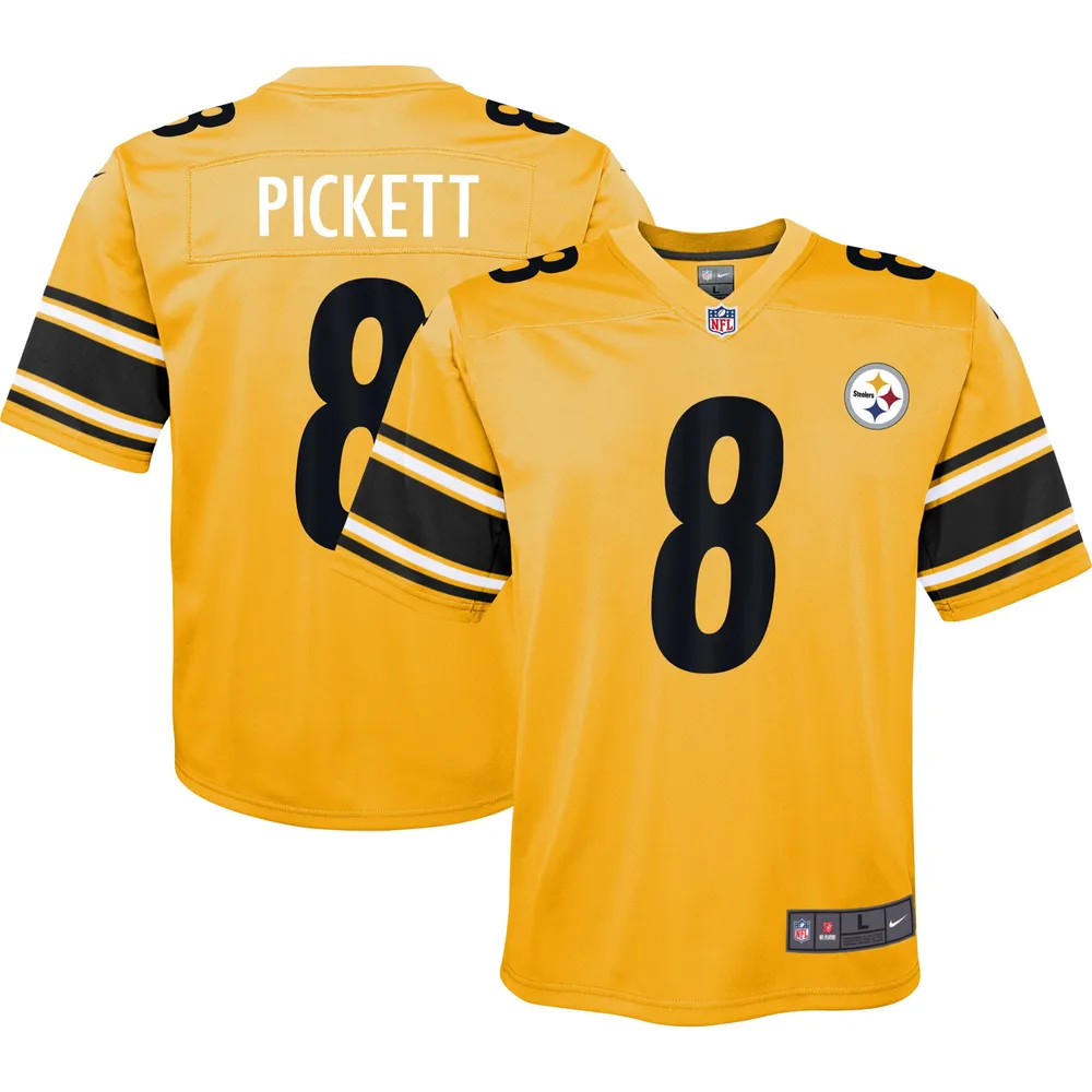 Maillot de match inversé Nike Kenny Pickett doré pour jeunes des Pittsburgh Steelers