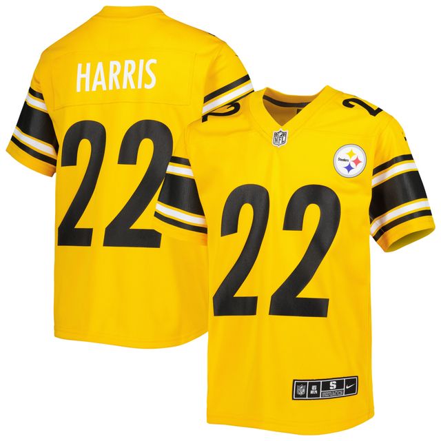 Maillot de match inversé Nike Najee Harris doré pour jeune Pittsburgh Steelers