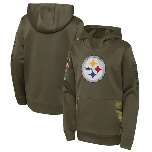 Pittsburgh Steelers Hoodie Salute to Service Sideline Therma Mens Pullover