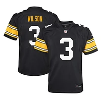 Maillot de jeu joueur alternatif Nike Russell Wilson noir des Steelers Pittsburgh pour jeunes