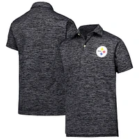 Polo noir Wes & Willy pour jeunes Pittsburgh Steelers Cloudy Yarn