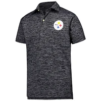 Polo noir Wes & Willy pour jeunes Pittsburgh Steelers Cloudy Yarn