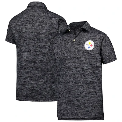 Polo noir Wes & Willy pour jeunes Pittsburgh Steelers Cloudy Yarn