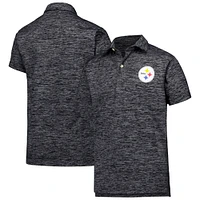 Polo noir Wes & Willy pour jeunes Pittsburgh Steelers Cloudy Yarn