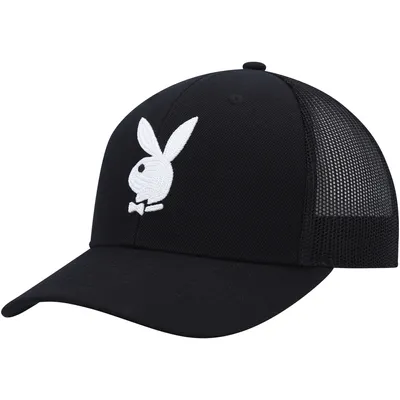 Playboy Trucker Snapback Hat - Black