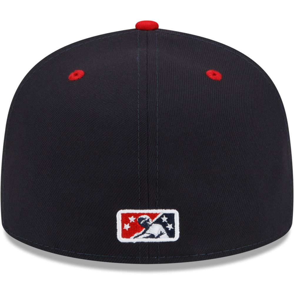 Men's New Era Navy/Red Portland Sea Dogs Theme Night 59FIFTY Fitted Hat