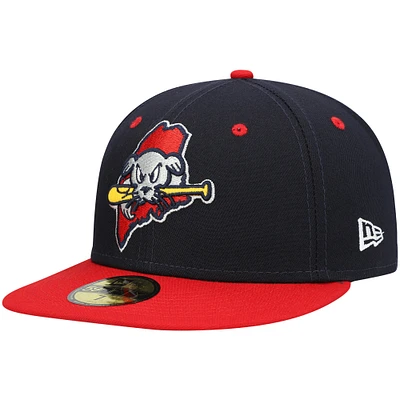 Men's New Era Navy Portland Sea Dogs Authentic Collection Team Alternate 59FIFTY Fitted Hat