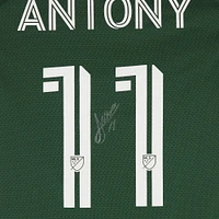Antony Portland Timbers Autographed Match-Used #11 Green adidas Jersey from the 2024 MLS Season - Size S