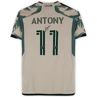 Antony Portland Timbers Autographed Match-Used #11 Tan adidas Jersey from the 2024 MLS Season - Size S